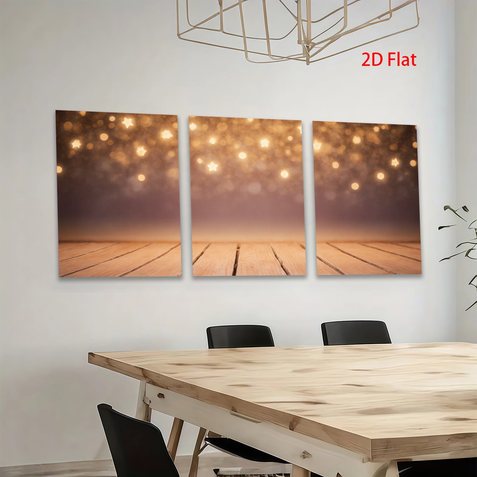2D flat 1pc warm golden bokeh wood backdrop perfect for holiday party farmhouse decor gallery wall art prints modern minimalist