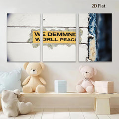 2D flat 1pc weathered protest sign wall art inspiring hope living room bedroom decor farmhouse style gallery wrapped canvas modern minimalist statement piece trending now rustic chic