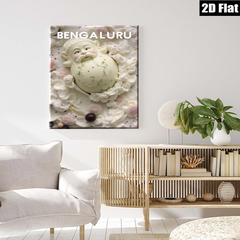 2D flat 1pc whimsical Easter egg floral spring pastel nursery decor bedroom living room gallery wrapped canvas farmhouse modern