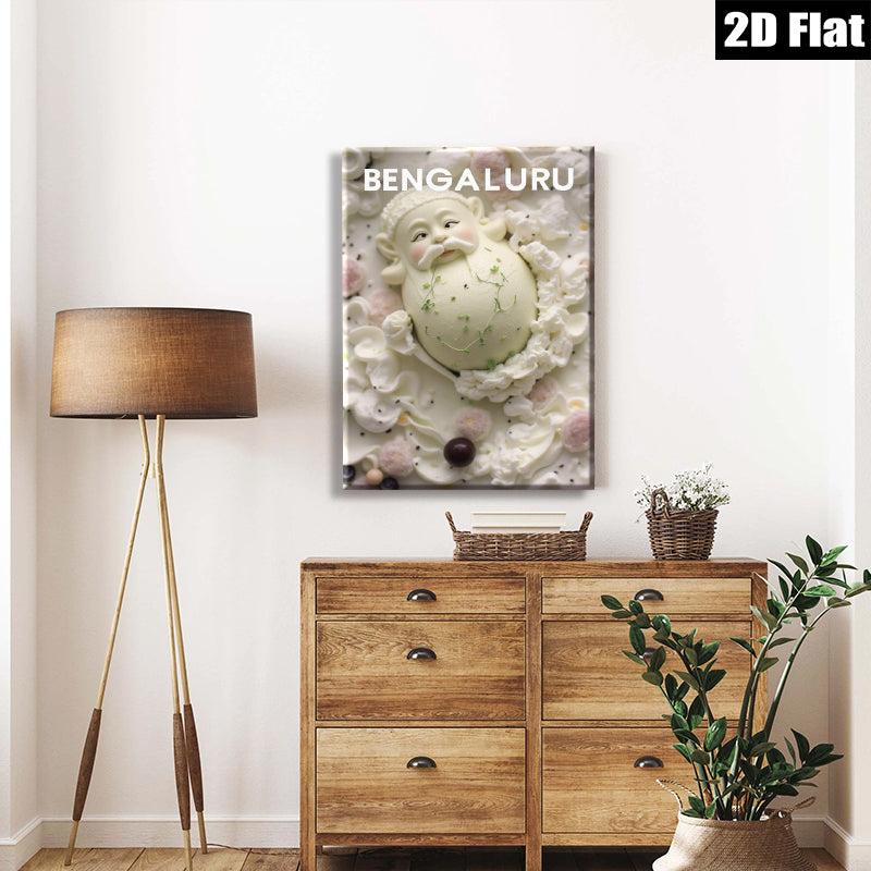2D flat 1pc whimsical Easter egg floral spring pastel nursery decor bedroom living room gallery wrapped canvas farmhouse modern