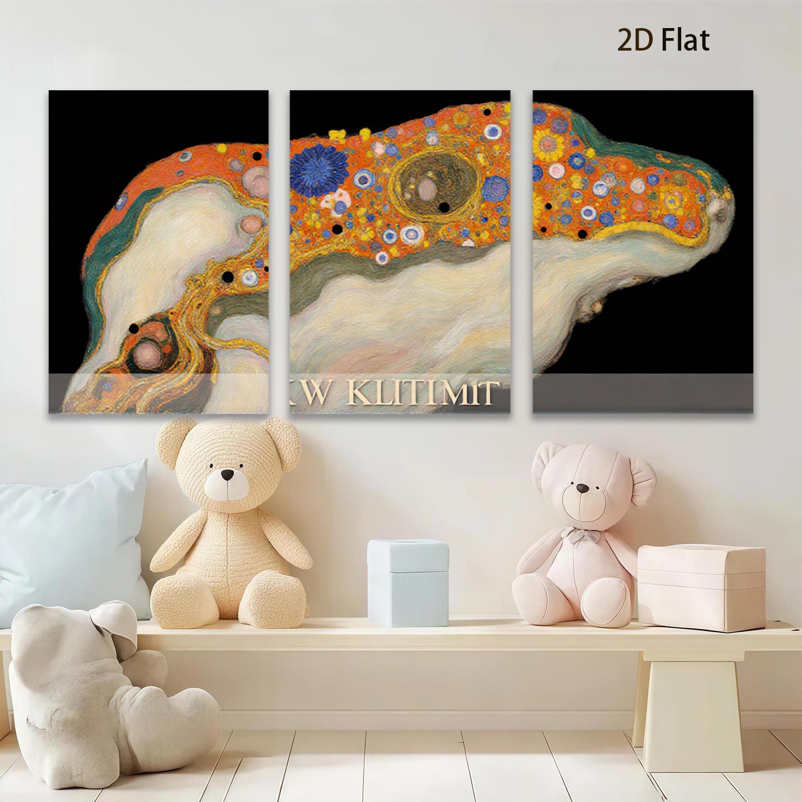 2D flat 1pc whimsical abstract floral butterfly painting canvas wall art for living room bedroom home decor farmhouse style modern gallery wrapped