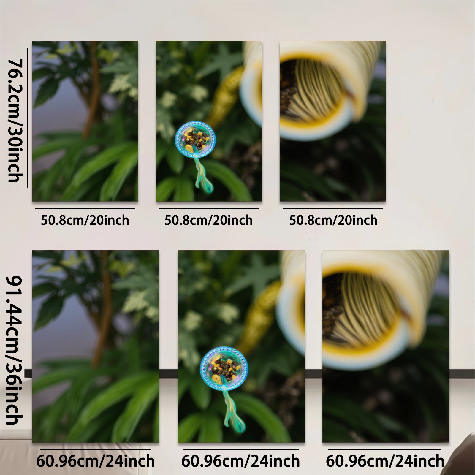 2D flat 1pc whimsical bee art botanical garden decor farmhouse wall art living room bedroom kitchen modern gallery wrapped canvas print