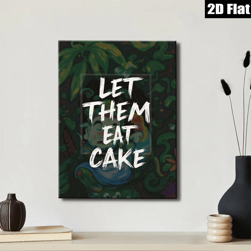 2D flat 1pc whimsical botanical quote print wall art for kitchen dining room decor farmhouse style living room gallery wrapped canvas modern inspirational typography