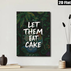 2D flat 1pc whimsical botanical quote print wall art for kitchen dining room decor farmhouse style living room gallery wrapped canvas modern inspirational typography
