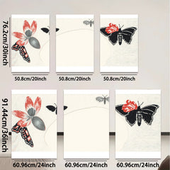 2D flat 1pc whimsical butterfly botanical wall art for living room bedroom gallery wrapped canvas modern farmhouse decor trending now