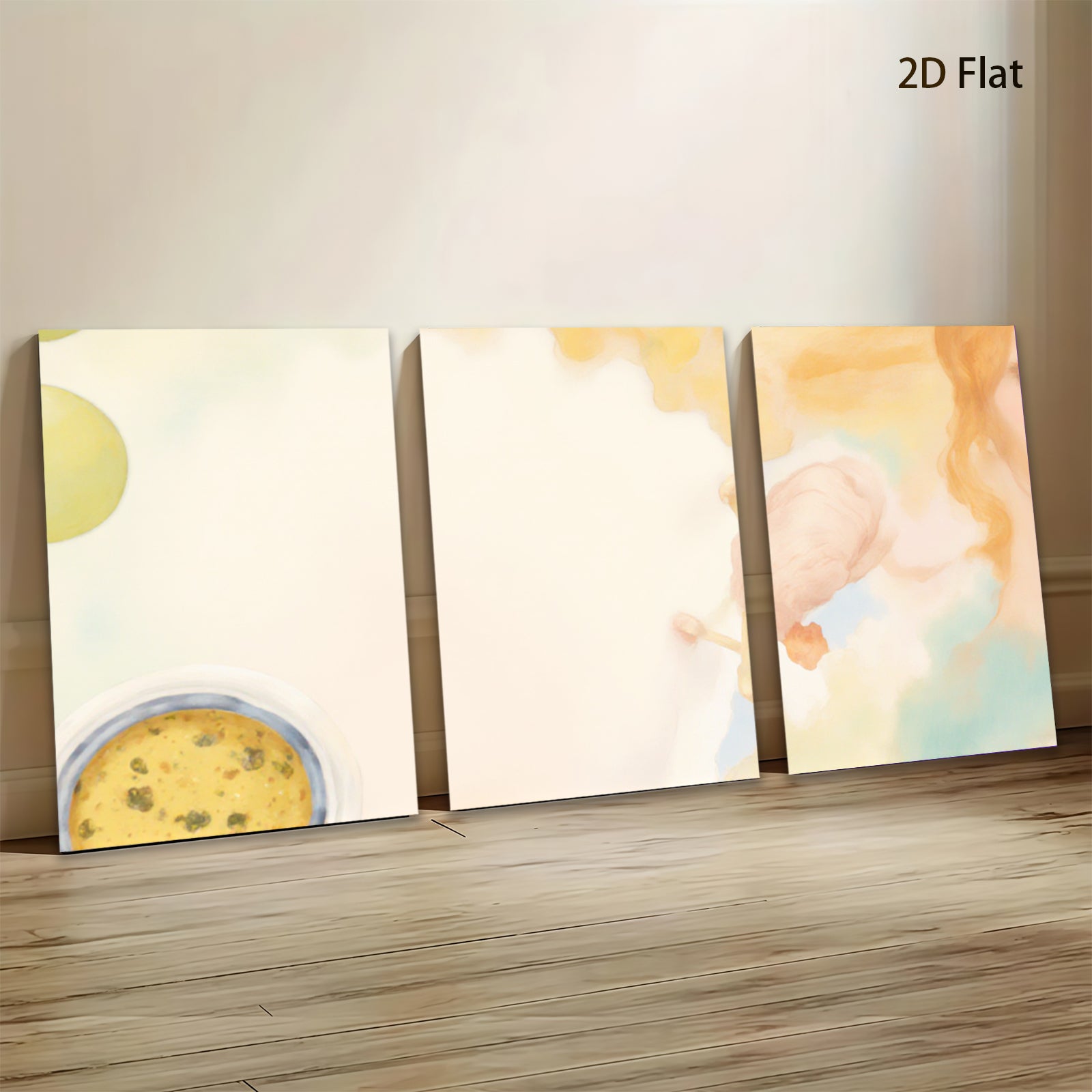 2D flat 1pc whimsical butterfly floral wall art canvas prints for bedroom living room home decor farmhouse style modern aesthetic