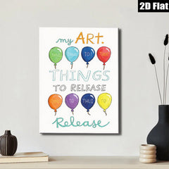 2D flat 1pc whimsical colorful balloon art print kids room nursery decor playroom wall hanging modern farmhouse style inspirational gift ideas