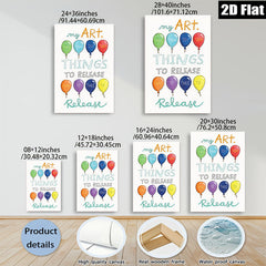 2D flat 1pc whimsical colorful balloon art print kids room nursery decor playroom wall hanging modern farmhouse style inspirational gift ideas