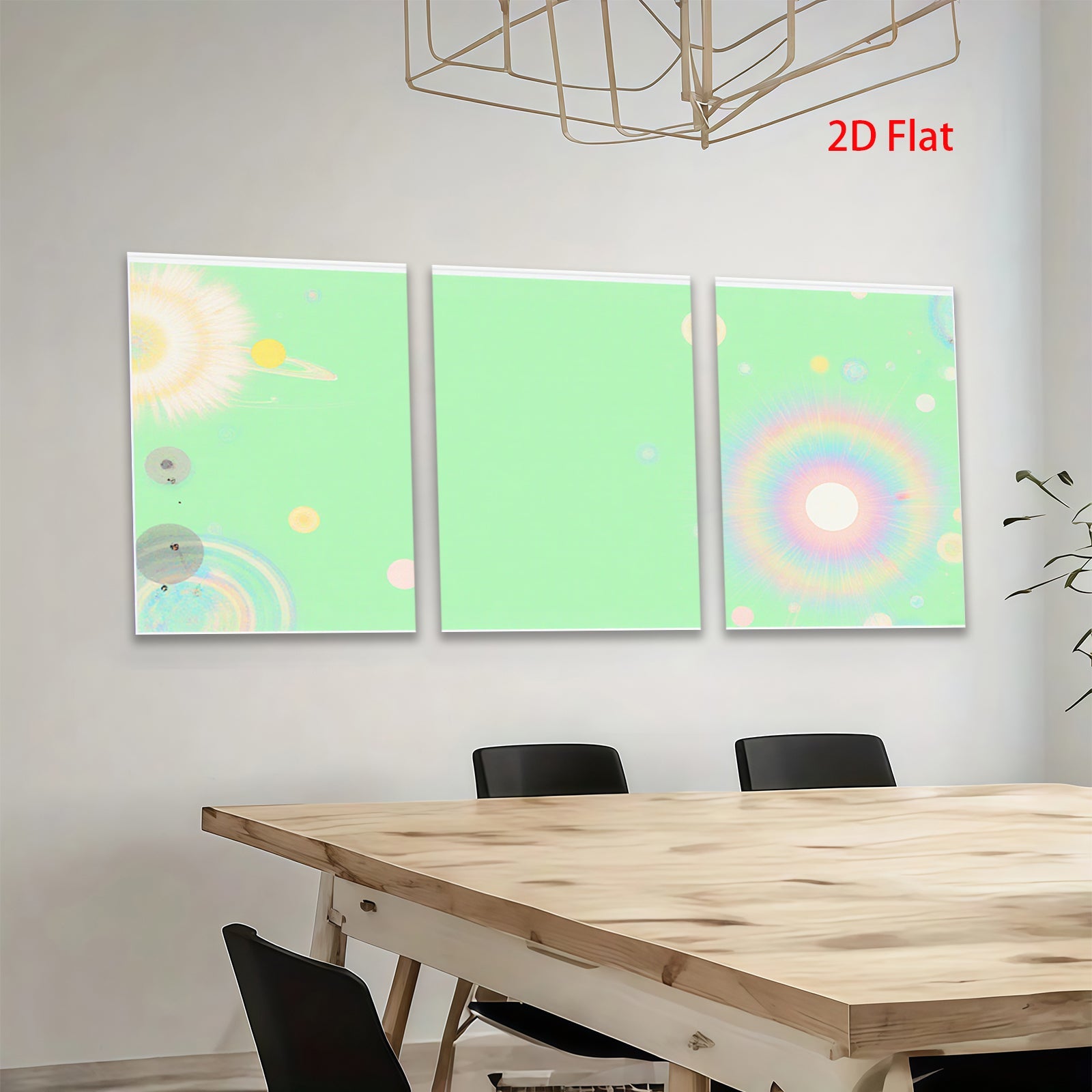 2D flat 1pc whimsical dandelion bloom modern farmhouse wall art bedroom living room decor gallery wrapped canvas print botanical floral statement piece cozy vibes