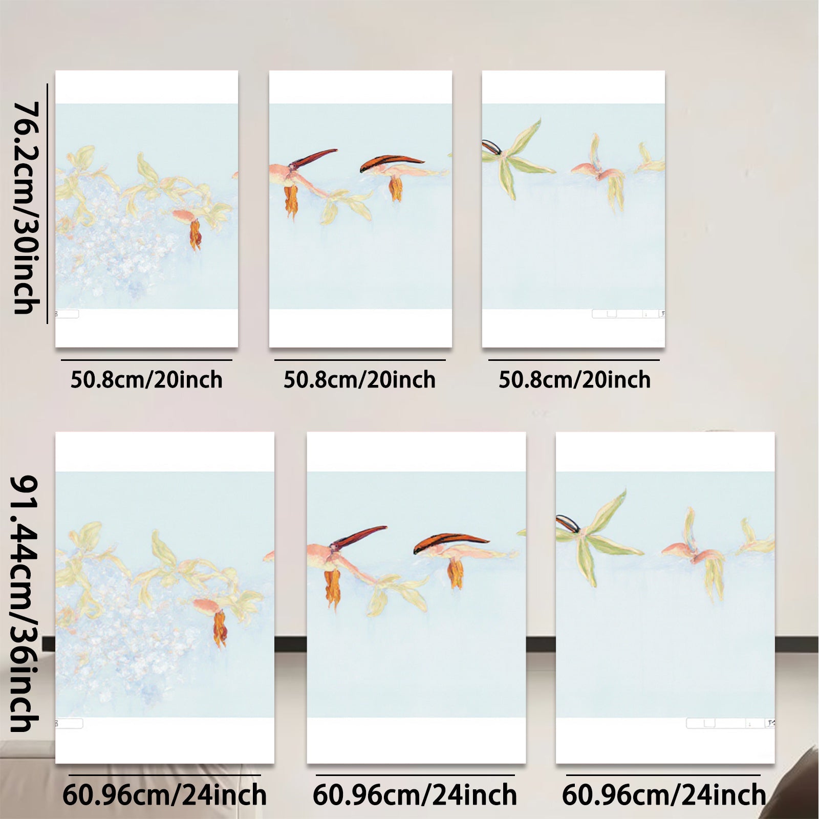 2D flat 1pc whimsical floral bloom painting delicate botanical wall art for living room bedroom gallery wrapped canvas modern farmhouse decor trending now
