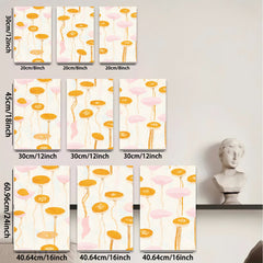 2D flat 1pc whimsical floral botanical wall art prints for bedroom living room farmhouse decor gallery wrapped canvas modern minimalist