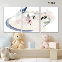 2D flat 1pc whimsical floral still life modern art canvas wall decor living room bedroom office farmhouse style gallery wrapped
