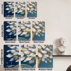 2D flat 1pc whimsical floral tree painting serene canvas wall art bedroom living room decor farmhouse style modern gallery wrapped