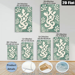 2D flat 1pc whimsical floral vine design farmhouse wall art decor living room bedroom gallery wrapped canvas prints modern minimalist aesthetic statement piece cozy vibes trending now