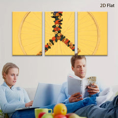 2D flat 1pc whimsical folk art floral branch painting for gallery wall bedroom living room modern farmhouse aesthetic