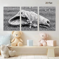 2D flat 1pc whimsical frog portrait garden decor farmhouse wall art living room bedroom gallery wrapped canvas print modern aesthetic statement piece