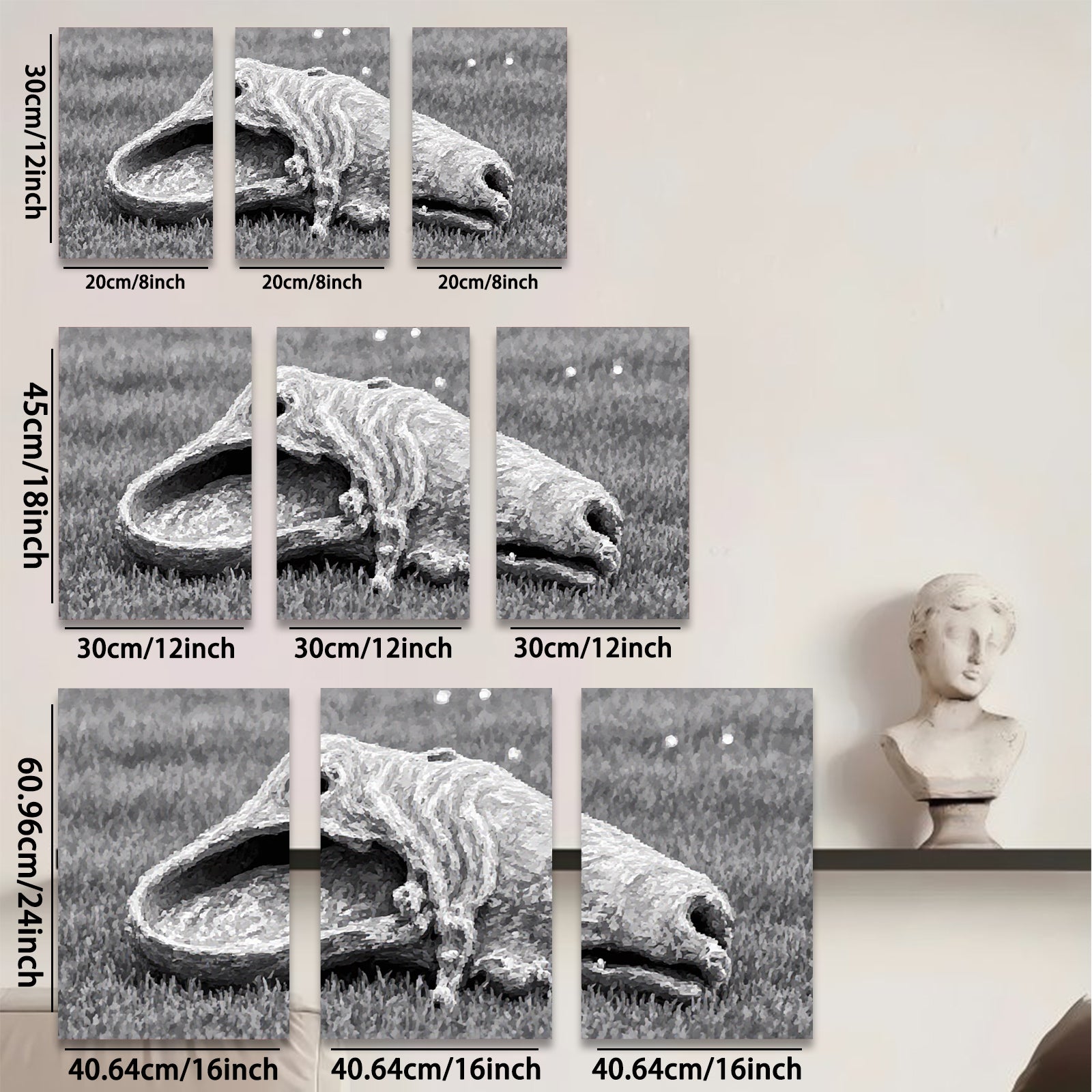2D flat 1pc whimsical frog portrait garden decor farmhouse wall art living room bedroom gallery wrapped canvas print modern aesthetic statement piece