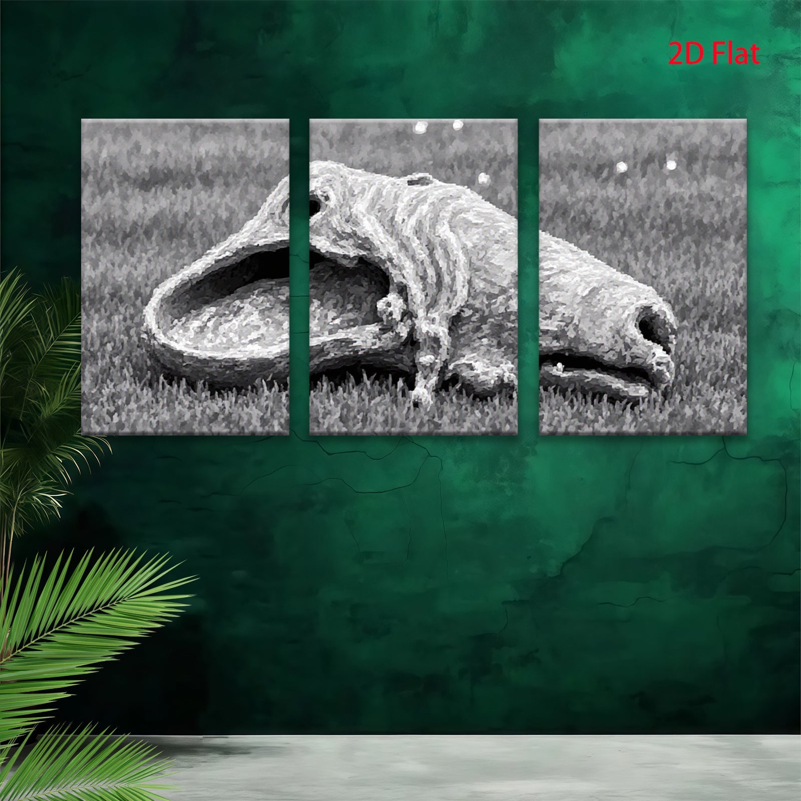 2D flat 1pc whimsical frog portrait garden decor farmhouse wall art living room bedroom gallery wrapped canvas print modern aesthetic statement piece