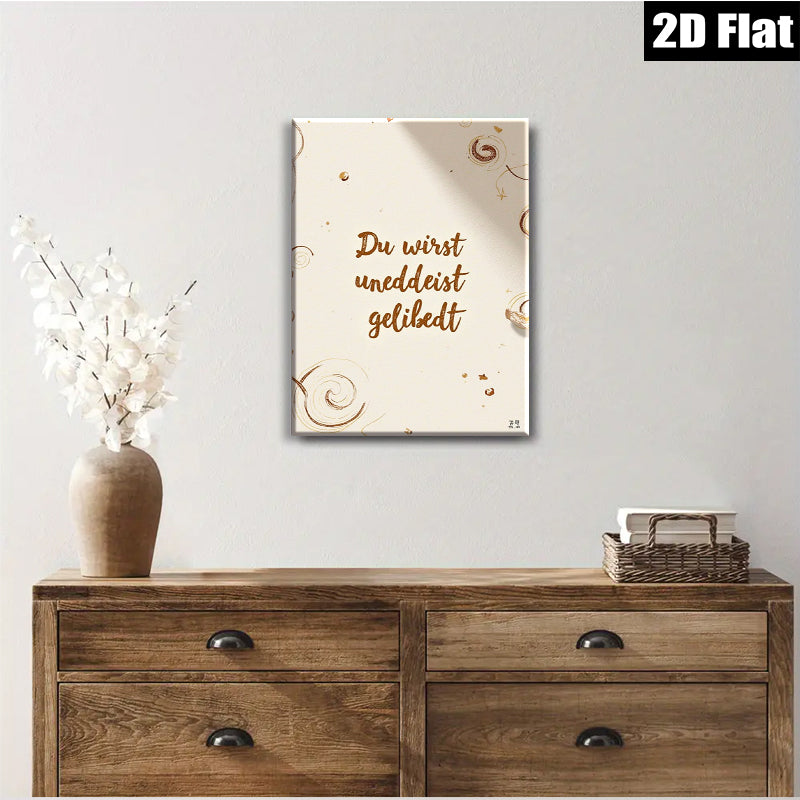 2D flat 1pc whimsical gold swirls abstract wall art modern farmhouse living room bedroom decor gallery wrapped canvas prints ready to hang inspiring gift