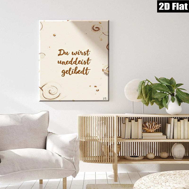 2D flat 1pc whimsical gold swirls abstract wall art modern farmhouse living room bedroom decor gallery wrapped canvas prints ready to hang inspiring gift