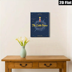 2D flat 1pc whimsical little prince starry night sky wall decor for bedroom living room nursery modern farmhouse aesthetic gallery wrapped canvas prints