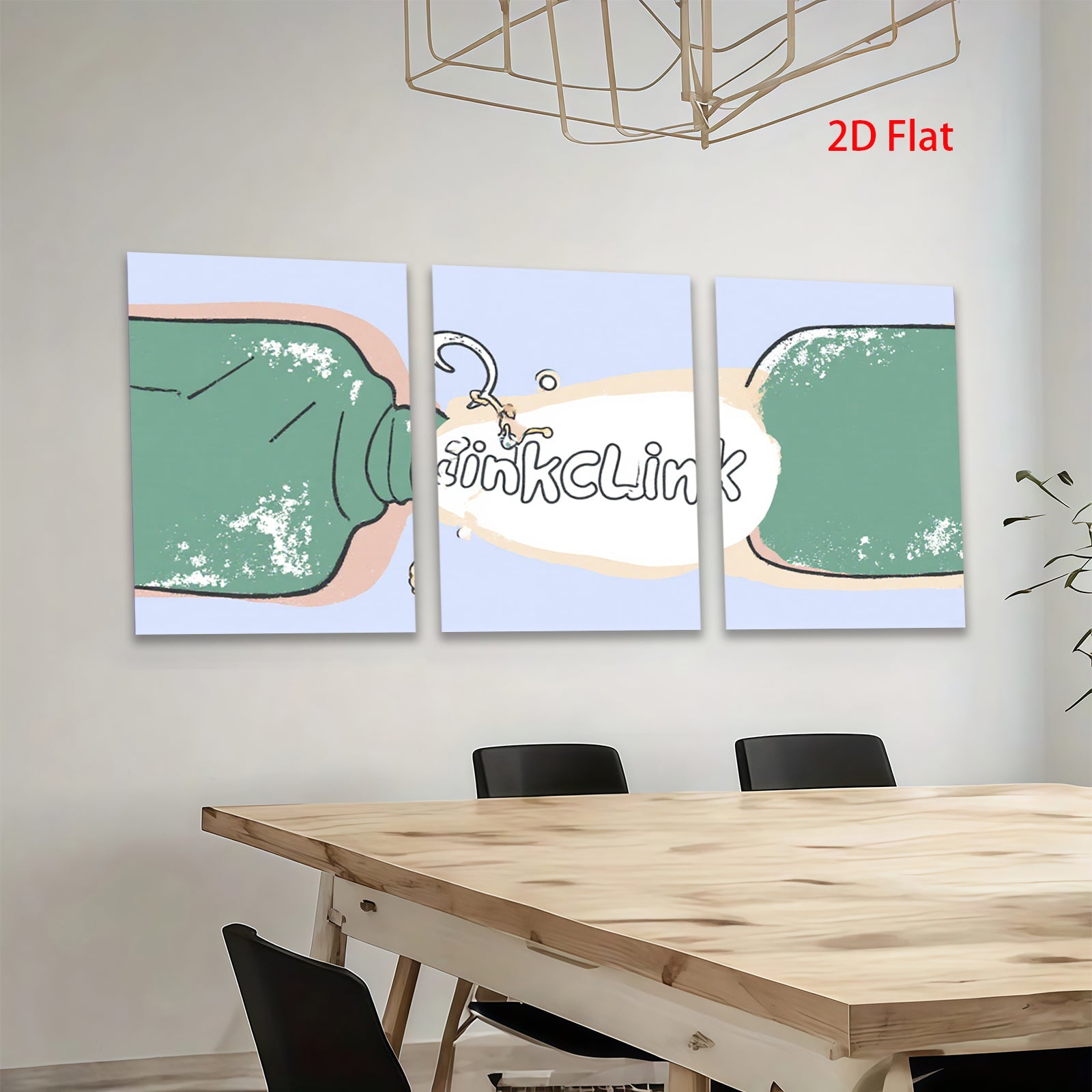 2D flat 1pc whimsical olive branch illustration botanical art print wall decor living room bedroom farmhouse modern gallery wrapped canvas prints