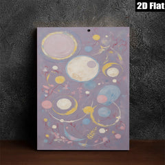 2D flat 1pc whimsical pastel celestial orbs abstract wall art for living room bedroom modern farmhouse gallery wrapped canvas prints