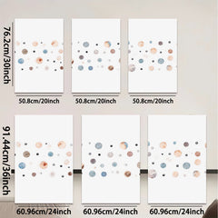2D flat 1pc whimsical pastel dots abstract wall art modern farmhouse living room bedroom decor gallery wrapped canvas prints botanical nature inspired cozy vibes