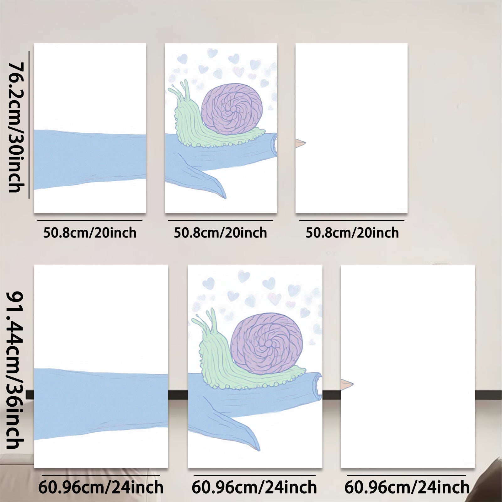2D flat 1pc whimsical snail resting on finger botanical wall art bedroom living room decor farmhouse style modern minimalist gallery wrapped canvas print