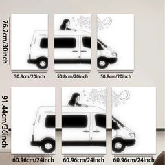 2D flat 1pc whimsical van life road trip adventure bedroom living room gallery wall decor farmhouse modern minimalist aesthetic