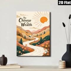 2D flat 1pc winding road landscape wall art for living room bedroom home office decor farmhouse style gallery wrapped canvas prints modern aesthetic