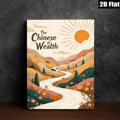 2D flat 1pc winding road landscape wall art for living room bedroom home office decor farmhouse style gallery wrapped canvas prints modern aesthetic