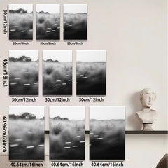2D flat 1pc windswept prairie grasses blurred motion farmhouse wall decor living room bedroom modern minimalist gallery wrapped canvas prints for home