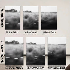 2D flat 1pc windswept prairie grasses blurred motion farmhouse wall decor living room bedroom modern minimalist gallery wrapped canvas prints for home