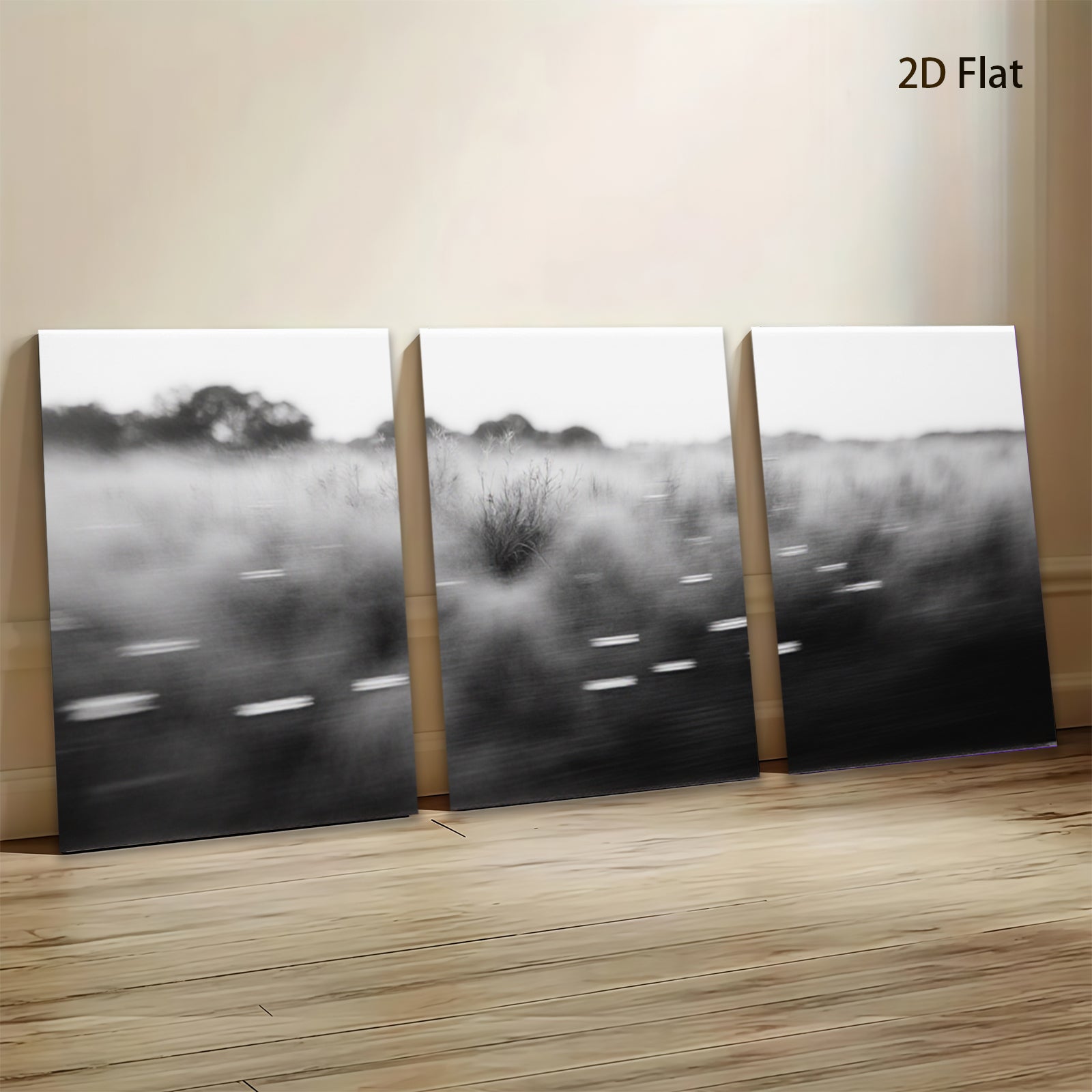 2D flat 1pc windswept prairie grasses blurred motion farmhouse wall decor living room bedroom modern minimalist gallery wrapped canvas prints for home