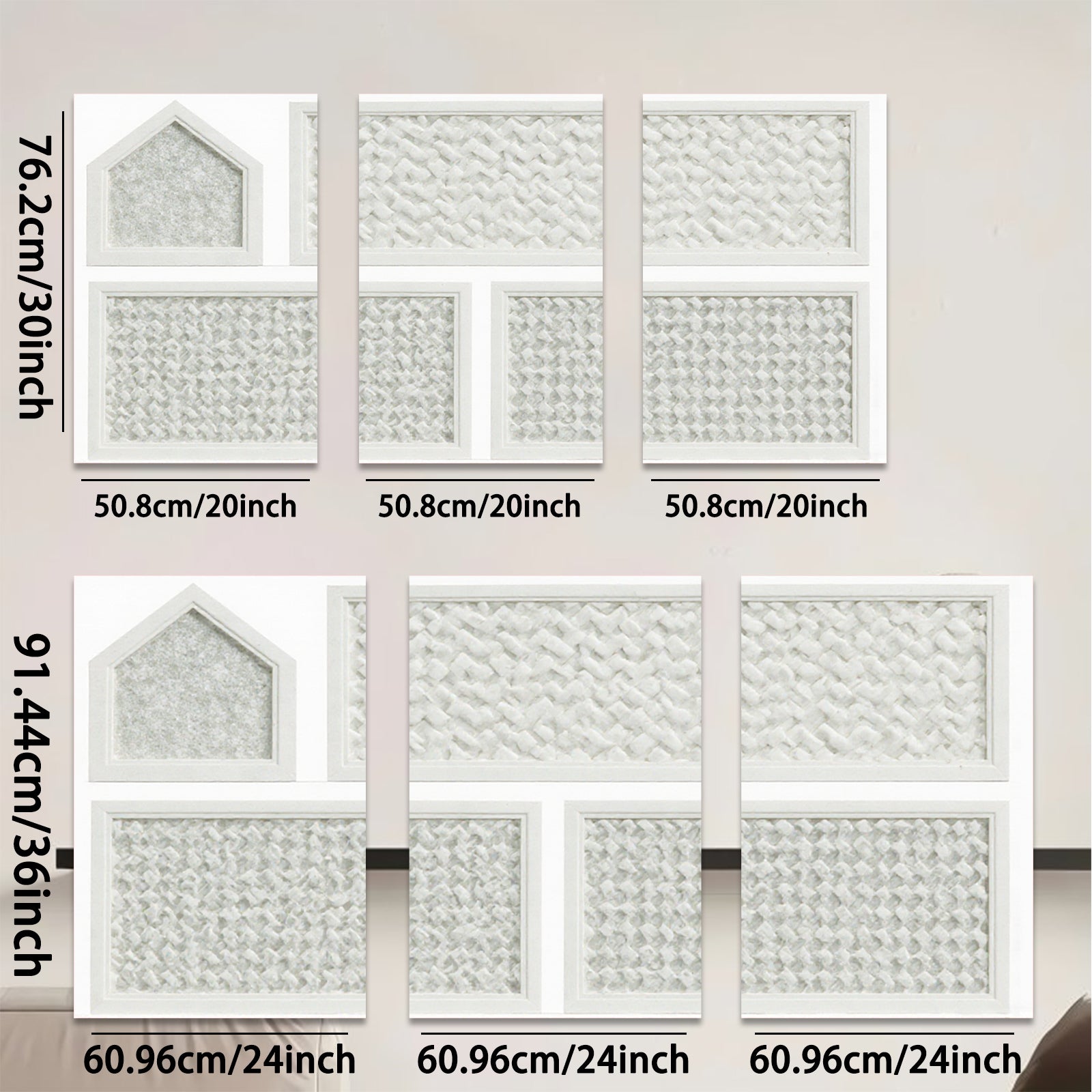 2D flat 1pc woven texture farmhouse wall art decor for living room bedroom kitchen modern gallery wrapped canvas prints ready to hang
