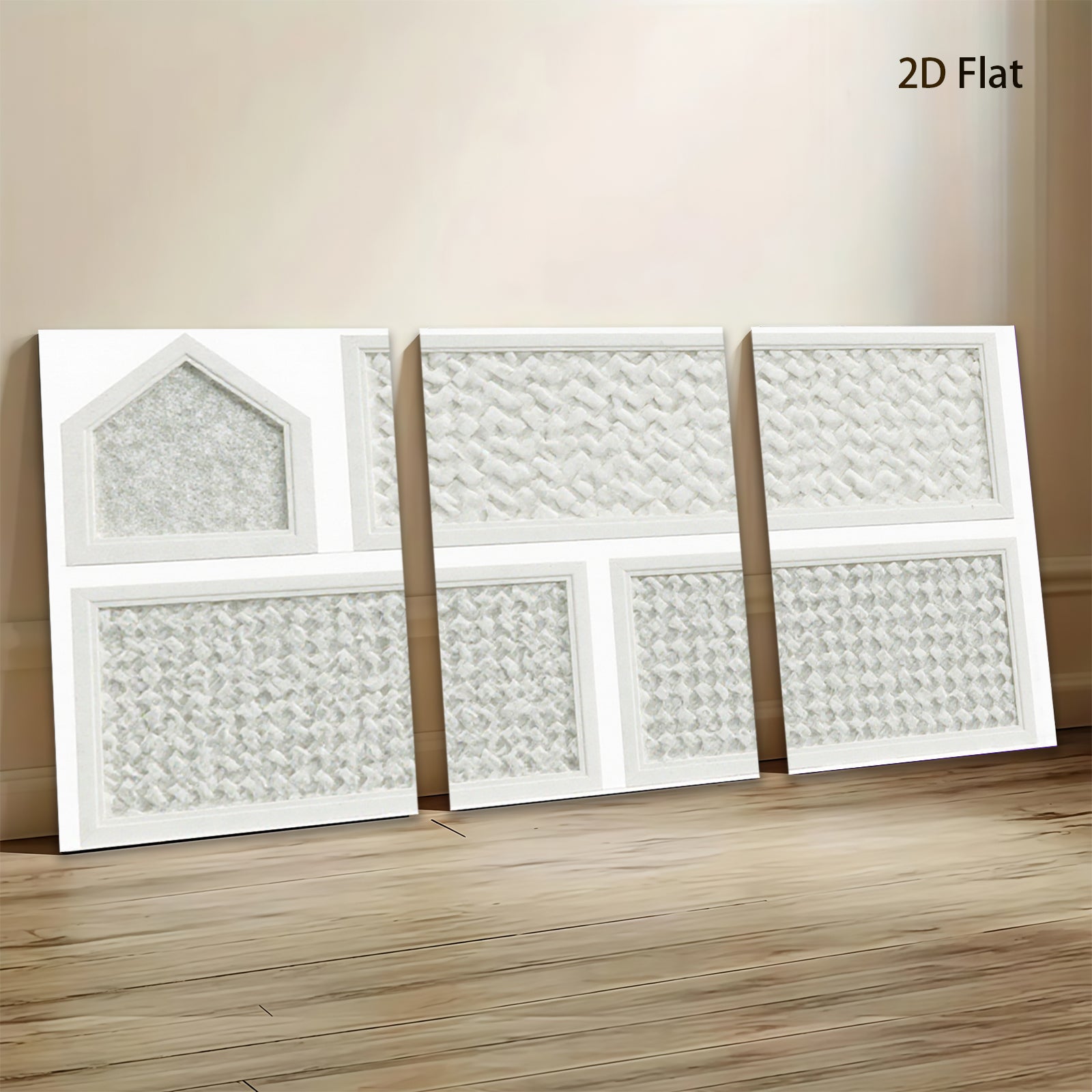 2D flat 1pc woven texture farmhouse wall art decor for living room bedroom kitchen modern gallery wrapped canvas prints ready to hang