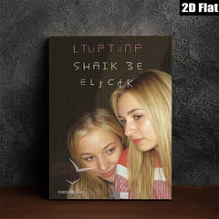 2D flat 1pc young women portrait close up friends wall art decor living room bedroom modern farmhouse gallery wrapped canvas prints inspirational cozy home decor