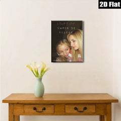 2D flat 1pc young women portrait close up friends wall art decor living room bedroom modern farmhouse gallery wrapped canvas prints inspirational cozy home decor