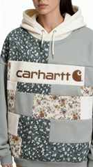 Unique Women’s Hoodie – Vintage Floral Patchwork Edition