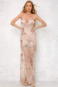 Deep V-Neck Glitter Beach Sequin Lace Dress - Dress In Beauty