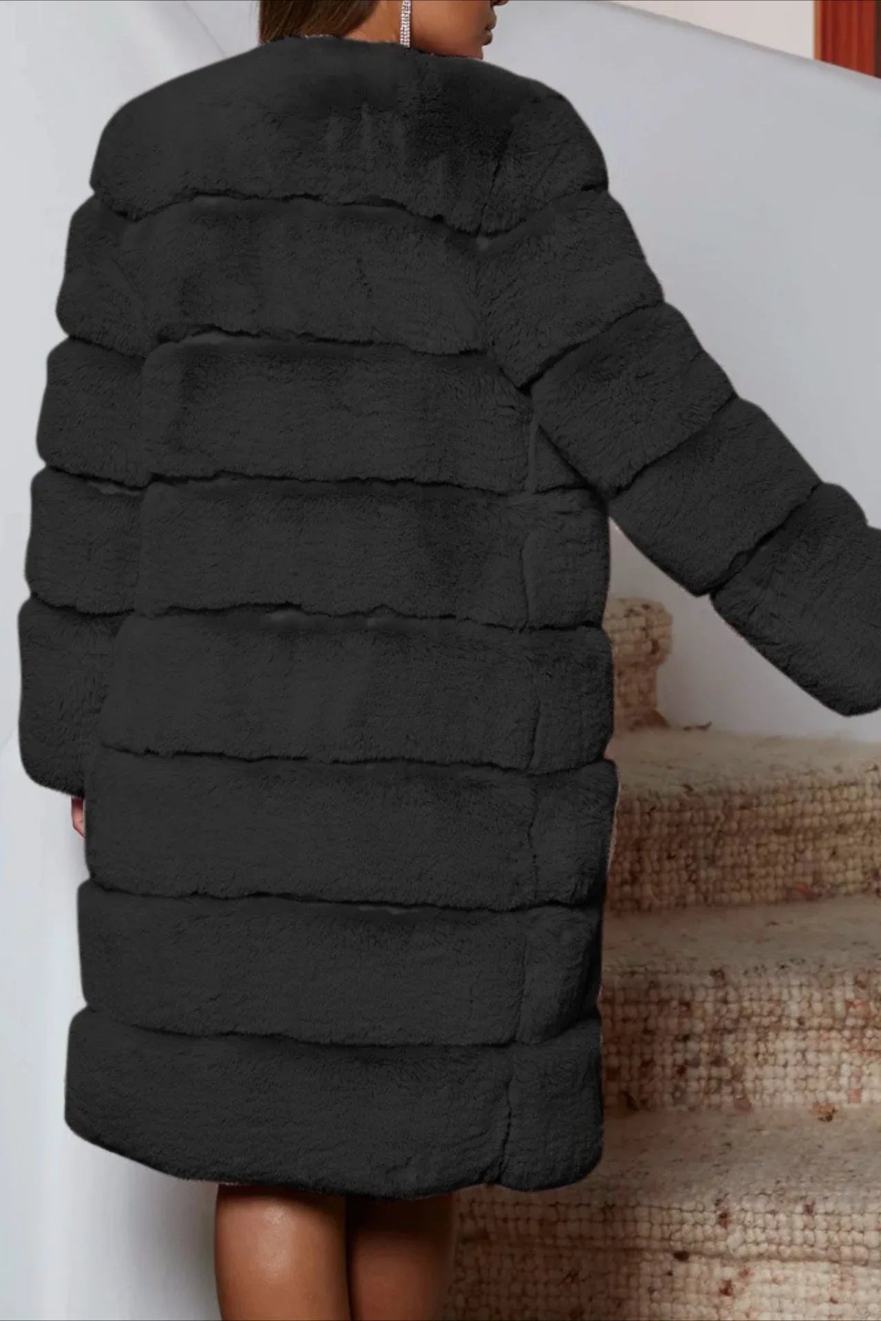 Tiered Faux Fur Coat - View 7 | WEUXS