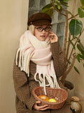 Oversized Block Stripe Knit Scarf - View 16 | WEUXS