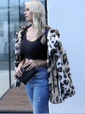Wildcat Leopard Print Faux Fur Coat - WEUXS