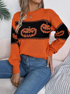Festive Pumpkin Patch Knit Sweater - View 6 | WEUXS