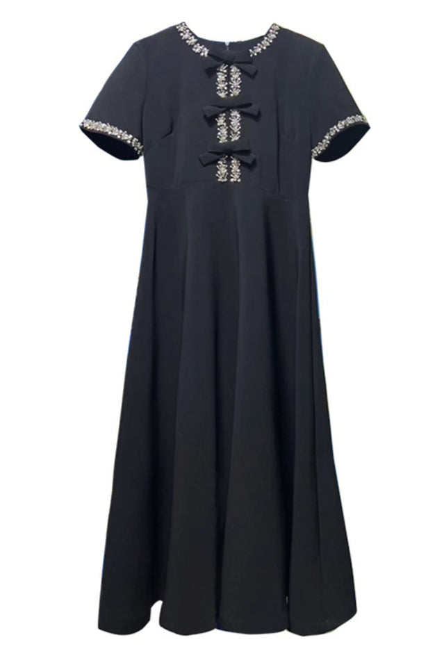 Zoe Bowknot Crystal-Embellished Midi Dress | Dress In Beauty