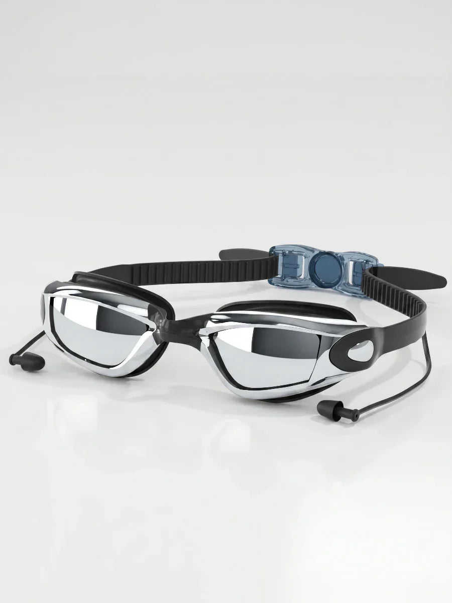 Adult anti-fog swimming goggles with adjustable strap and mirrored lenses - View 14 | WEUXS
