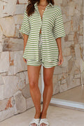 Lacole Button Up Shirt & Shorts Set | Dress In Beauty