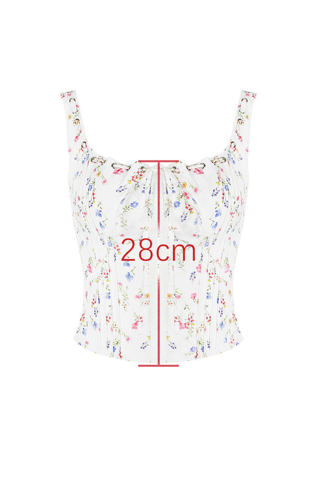 Chicca White Posy Print Top | Dress In Beauty