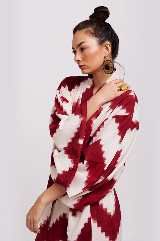Brigitte One Of A Kind Ikat Maxi Kimono | Dress In Beauty